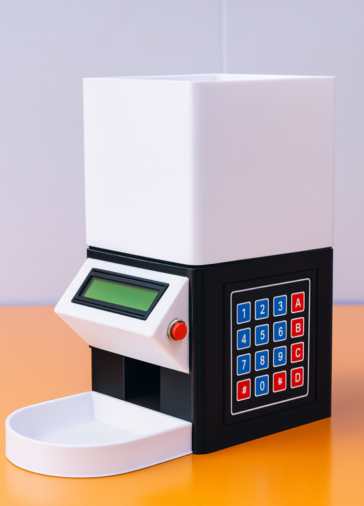 Automatic Cat Dog Feeder Designed and 3D Printed by Arduino Expert