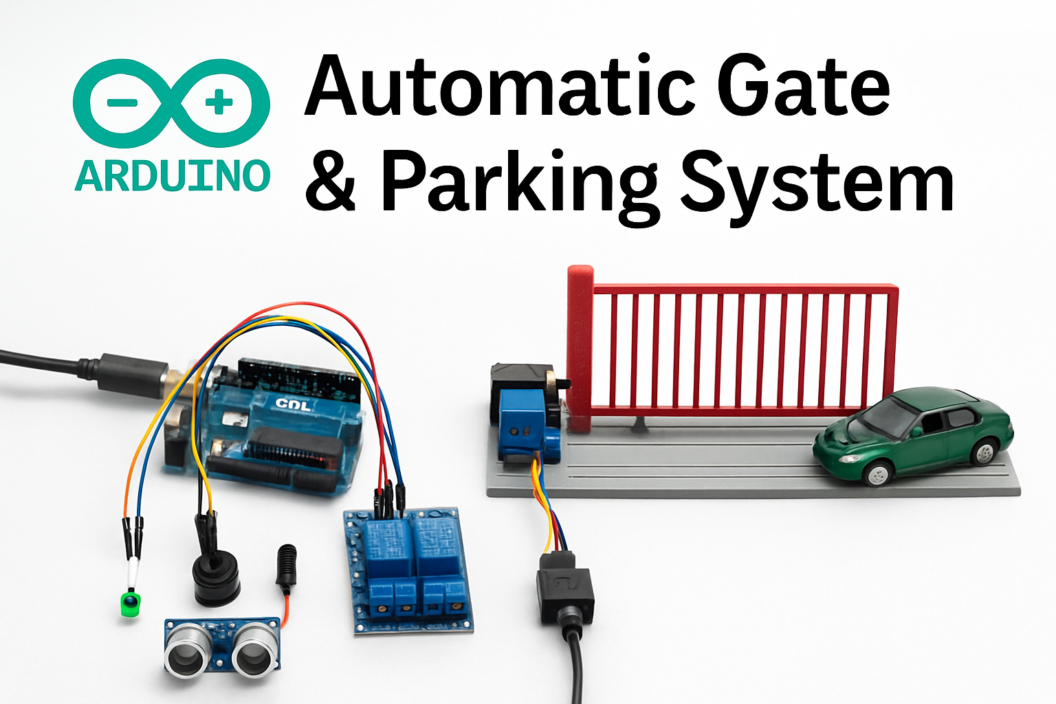 Automatic Gate Unlock and Car Parking with Arduino