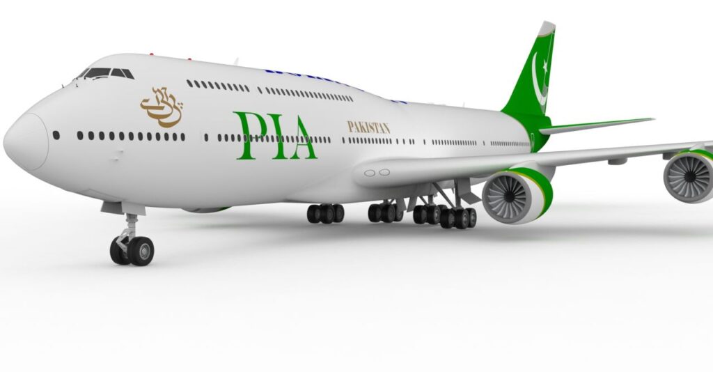 3D Design of Aeroplane Pakistan International Airline