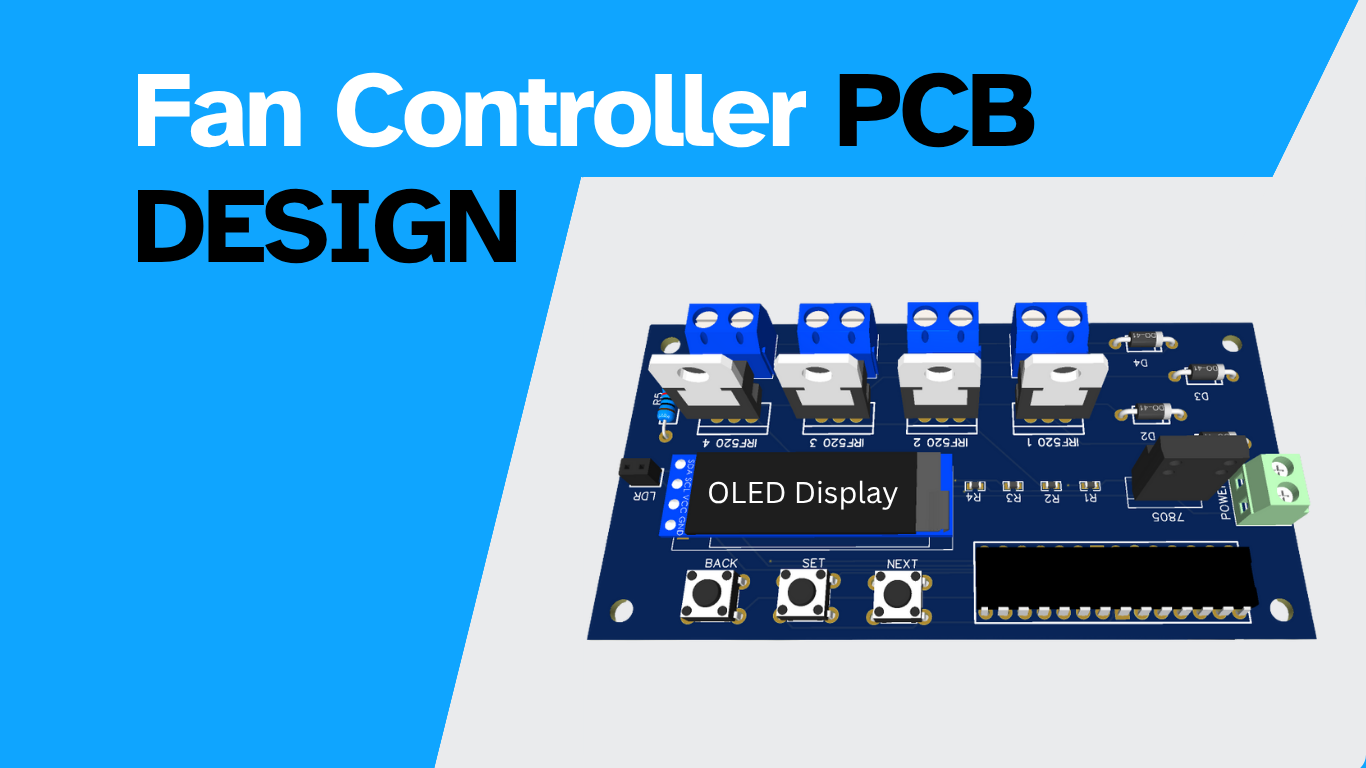 DC Fans Speed Control PCB Design using Atmega328P