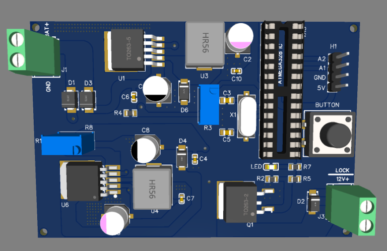 UHF RFID door lock security system with ATmega328p Microcontroller ...