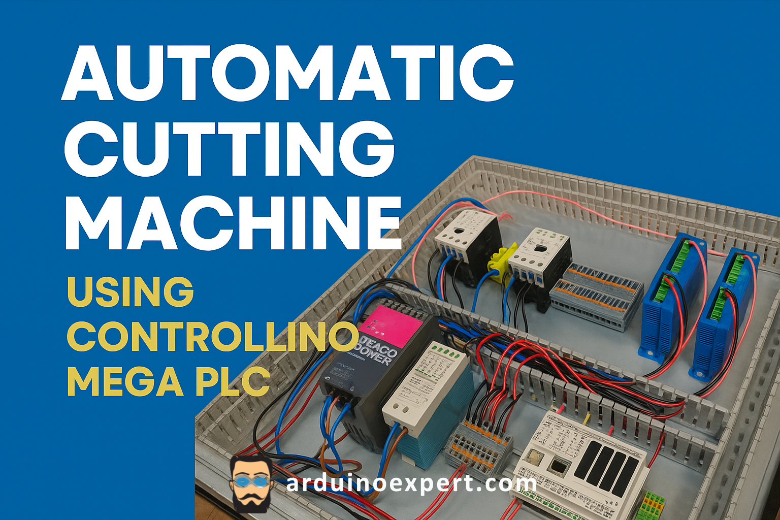 Automatic Cutting Machine using Controllino Mega PLC