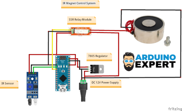 Magnetic Repulsion Arduino IR Sensor Magnet Control with Arduino Nano - Arduino Expert