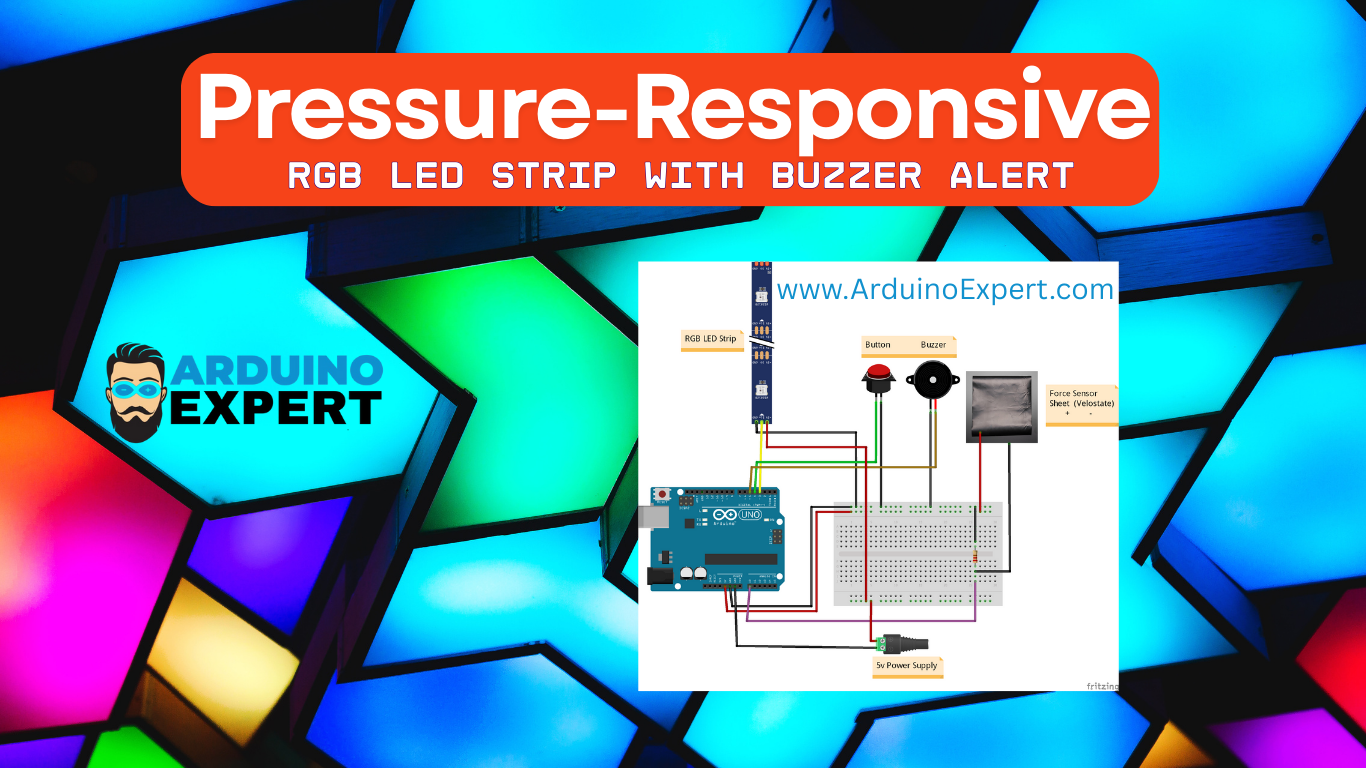 Pressure Sensitive RGB LED Strip Using Arduino and Velostat