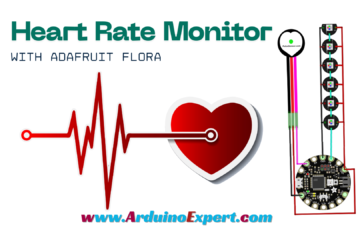 Smart Heart Rate Display System using Adafruit FLORA and NeoPixel LEDs