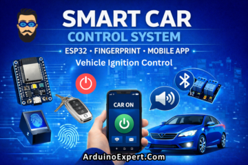 Car Control System with Fingerprint and App || Vehicle Security System with ESP32