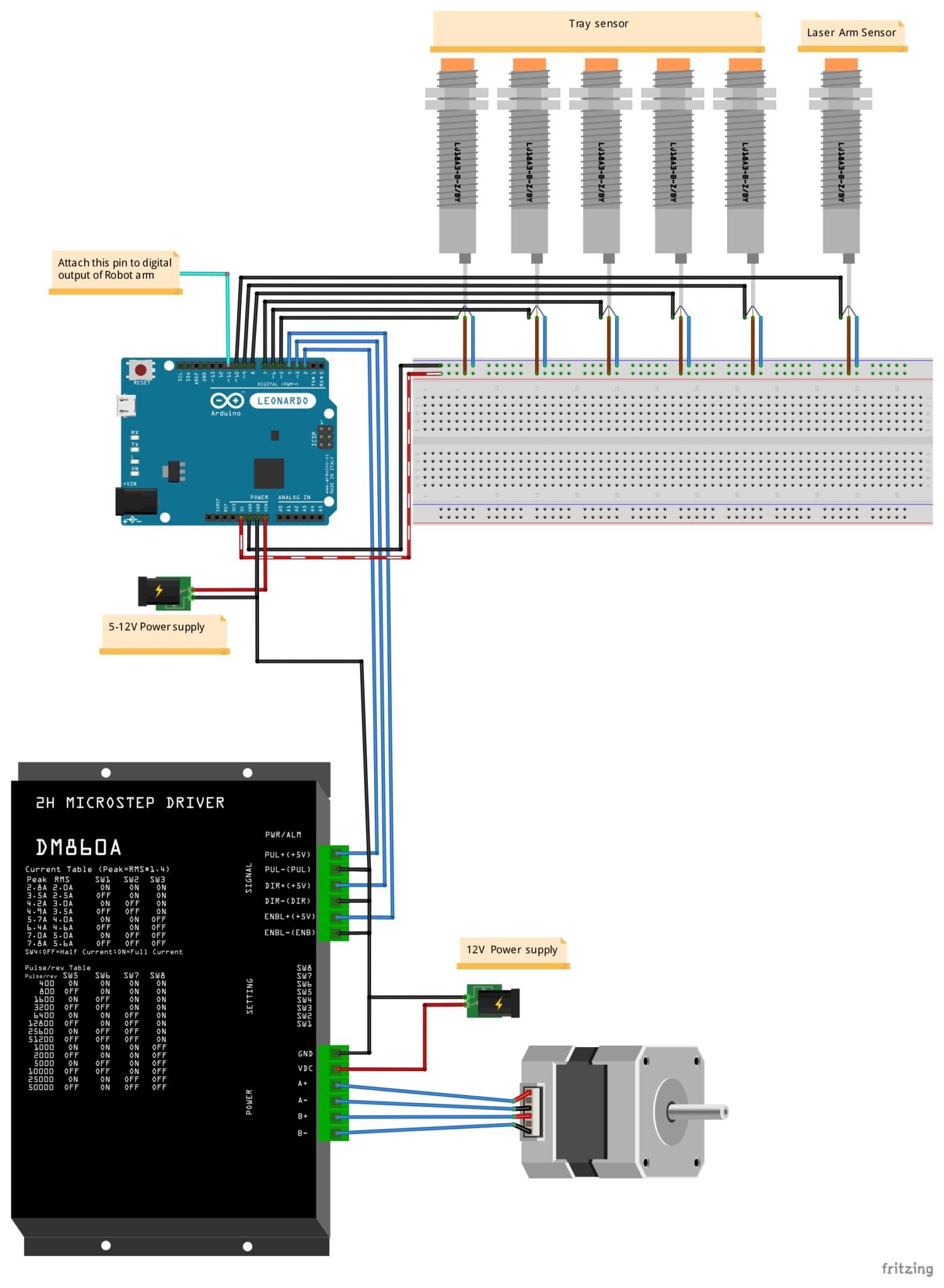 xArm Robot Integrated Laser Tray Automation System Using Arduino ...