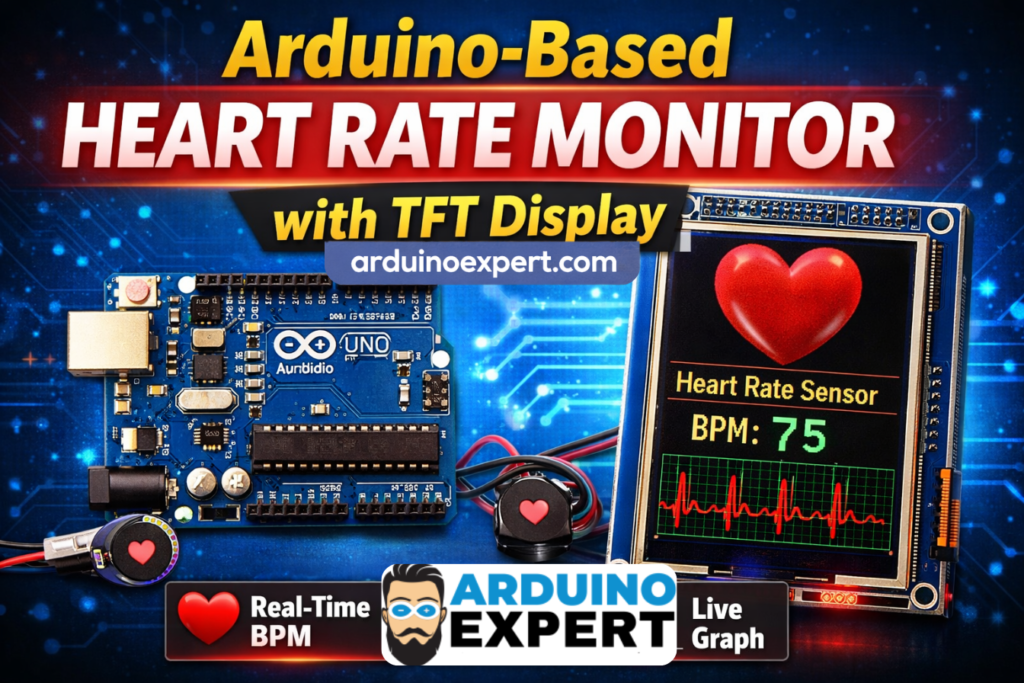 Real-Time Heart Rate Monitoring System with TFT Display and Arduino