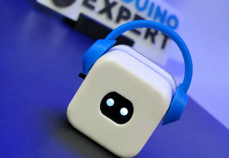 BeatBot headphone style desktop robot pet with OLED animations