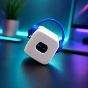 BeatBot stylish headphone robot pet on gaming desk