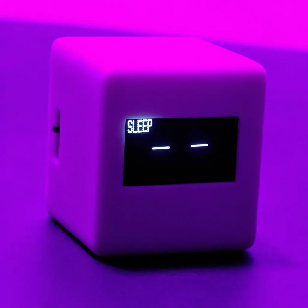 CubeBot minimal ESP32 desktop pet with OLED Sleep Mode