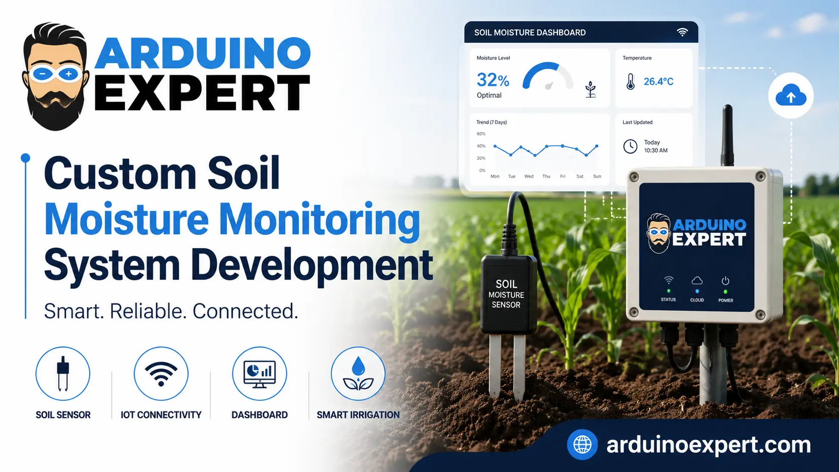 Custom Soil Moisture Monitoring System Development