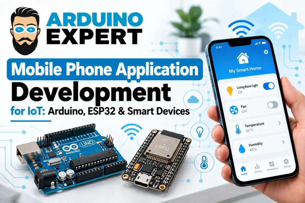 Mobile Phone Application Development for IoT Arduino, ESP32 & Smart Devices